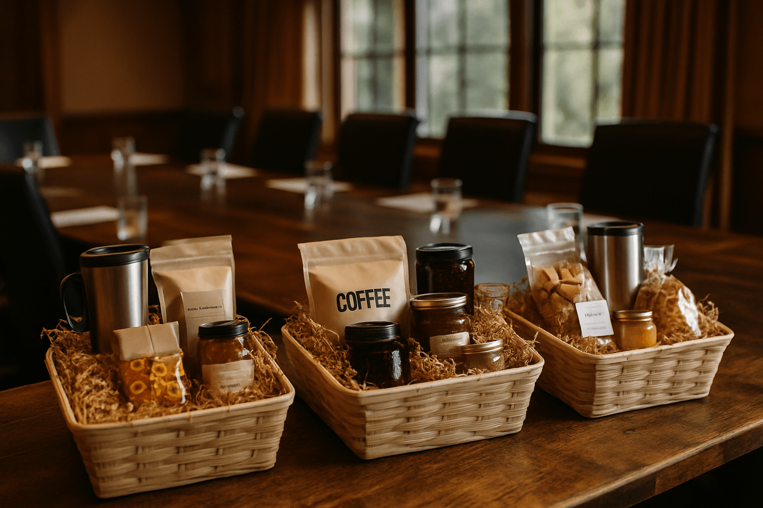 Professional photograph illustrating corporate retreat gift baskets — cover image for "The Corporate Retreat Gifting Partnership: How Jackson Hole Gift Baskets Works With Event Planners and Retreat Coordinators" on Jackson Hole Gift Baskets