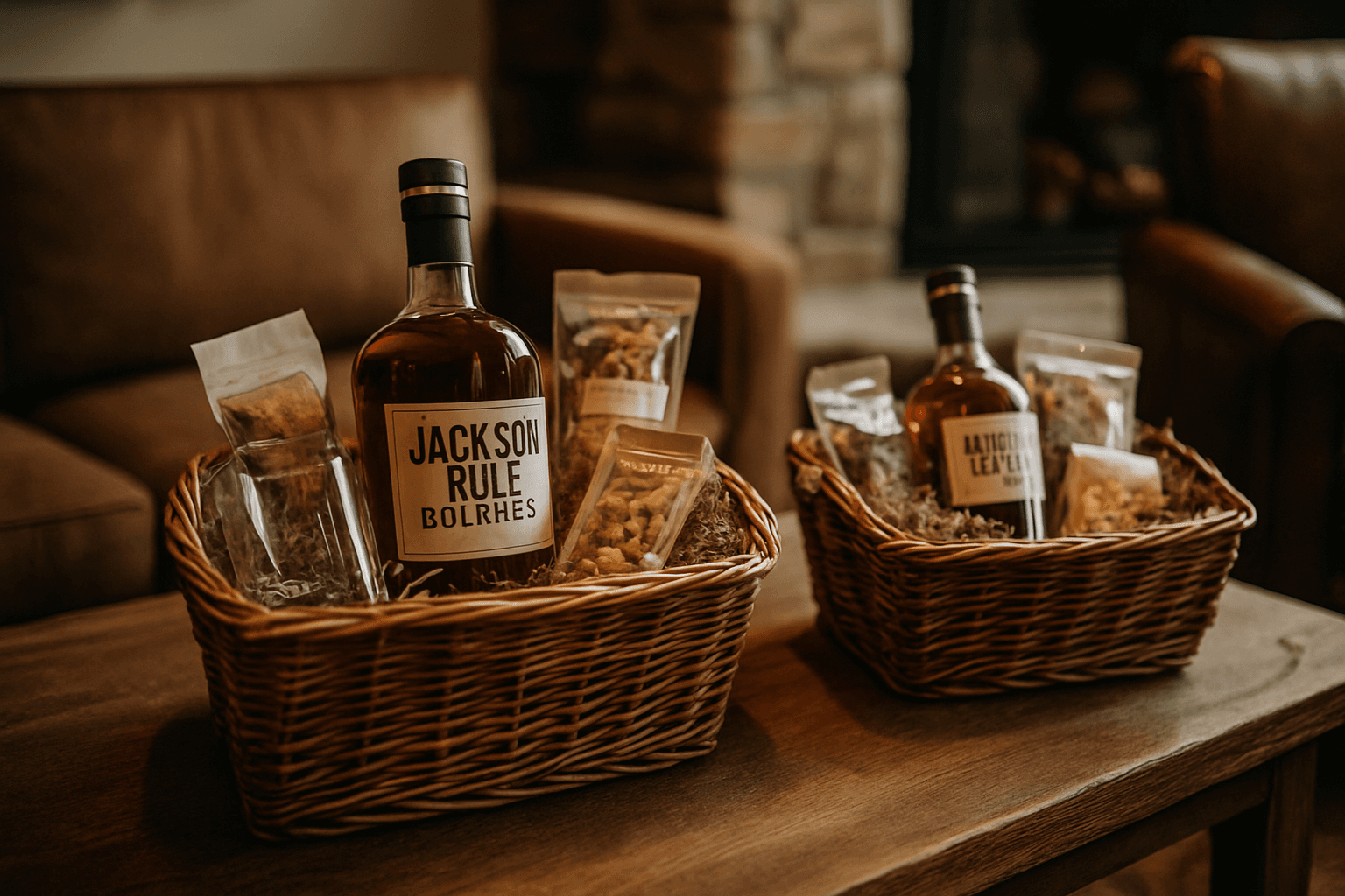 Professional photograph illustrating Jackson Hole gift baskets bourbon — cover image for "6 Reasons Jackson Hole Bourbon Gift Baskets Are the Perfect Send Right Now" on Jackson Hole Gift Baskets