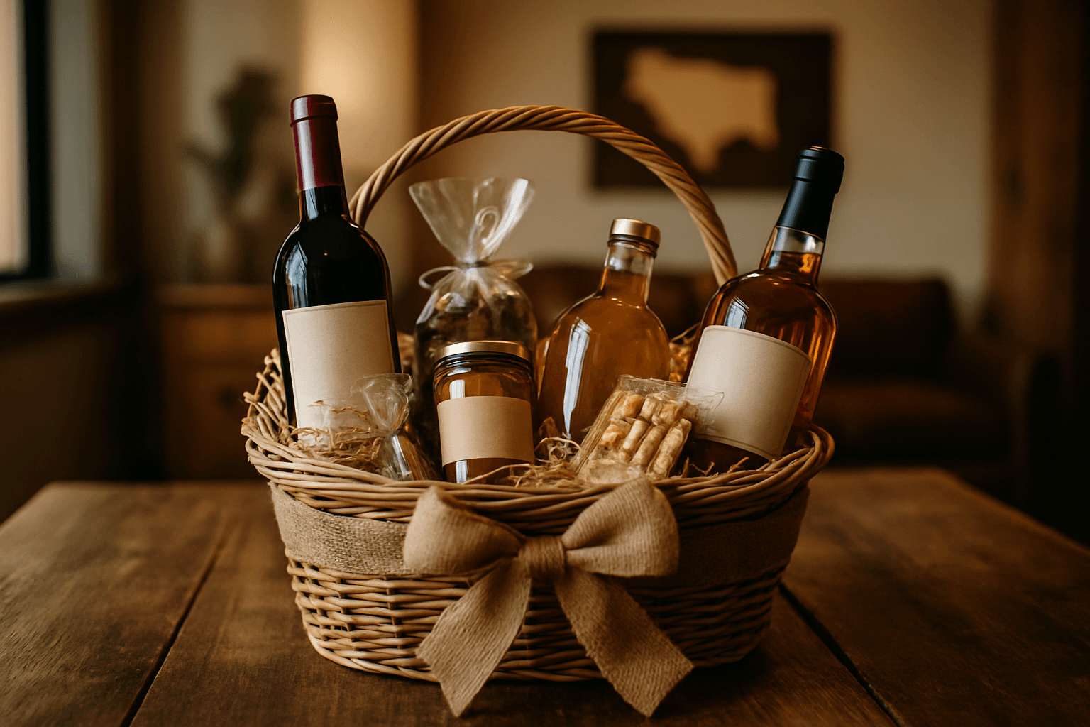 Professional photograph illustrating Wyoming wine and spirits gifting — cover image for "7 Strategies for Curating the Perfect Wyoming Wine and Spirits Gift Basket" on Jackson Hole Gift Baskets