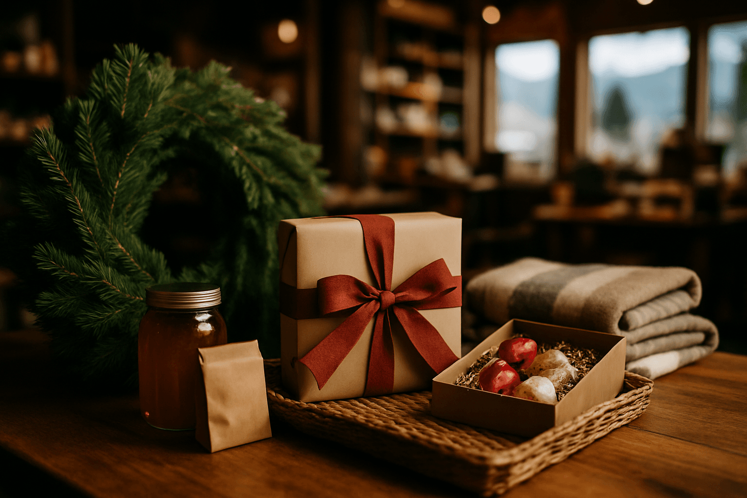 Professional photograph illustrating Jackson Hole seasonal gifting — cover image for "10 Seasonal Gifting Opportunities in Jackson Hole You Can Send All Year" on Jackson Hole Gift Baskets