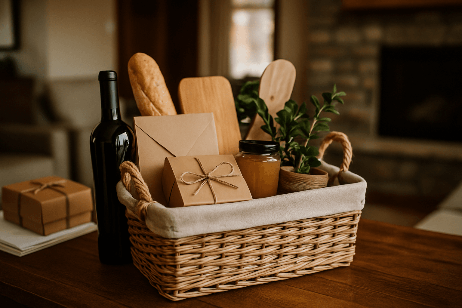 Professional photograph illustrating Realtor closing gifts and welcome-home baskets — cover image for "10 Items Every Jackson Hole Closing Gift Should Include (Realtor Checklist)" on Jackson Hole Gift Baskets