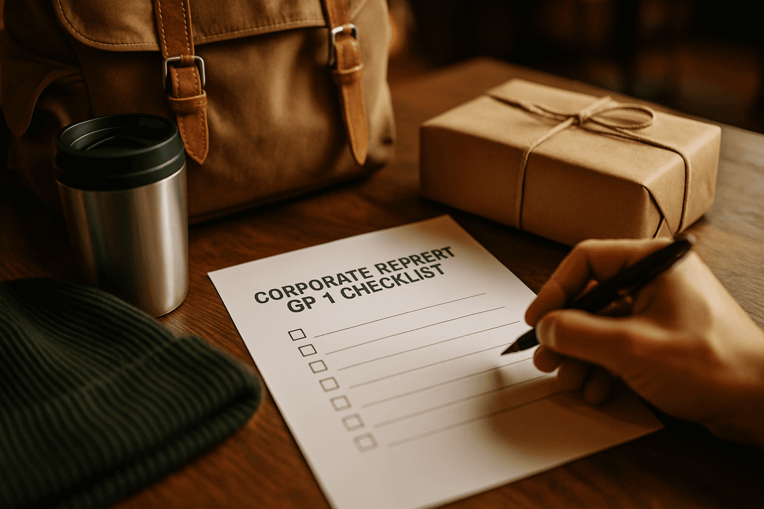 Professional photograph illustrating corporate retreat gift checklist — cover image for "The 6-Step Corporate Retreat Gifting Checklist for Jackson Hole Planners" on Jackson Hole Gift Baskets