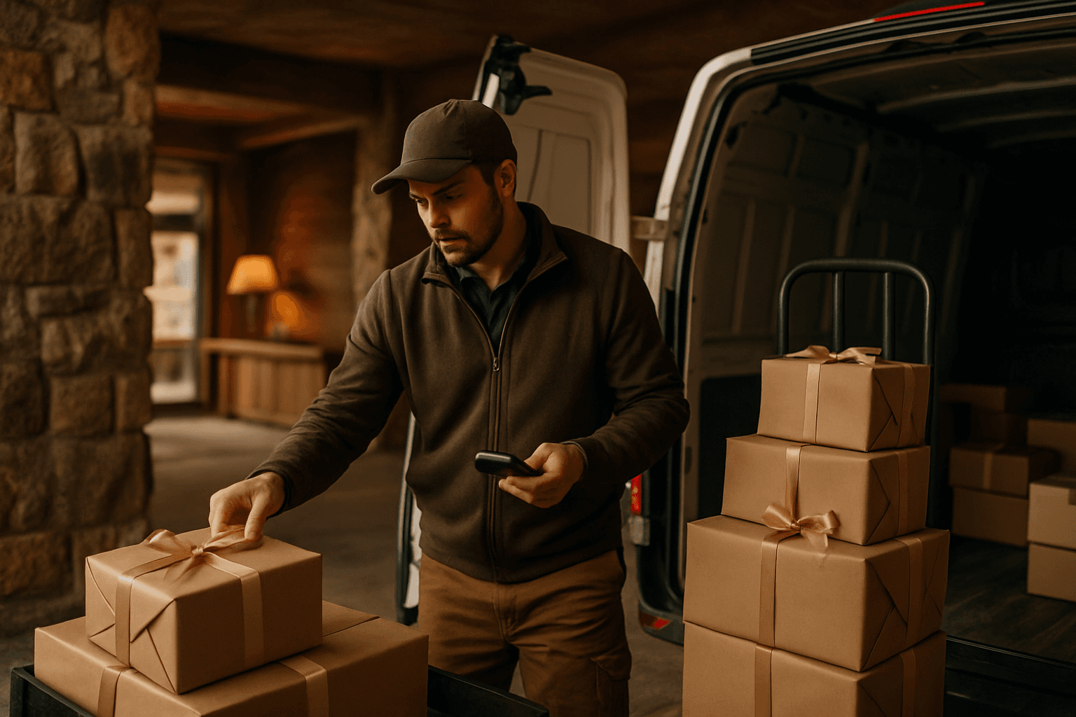 Professional photograph illustrating Jackson Hole hotel gift delivery logistics — cover image for "7 Peak Season Mistakes That Delay Jackson Hole Hotel Gift Deliveries" on Jackson Hole Gift Baskets