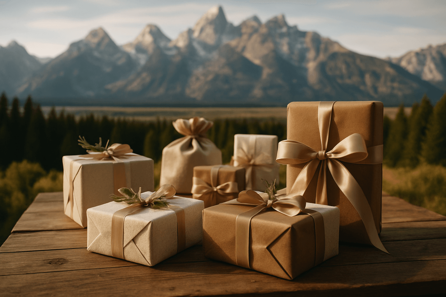 Professional photograph illustrating Jackson Hole destination wedding gifts — cover image for "9 Gifting Etiquette Rules for Destination Wedding Hosts in Jackson Hole in 2026" on Jackson Hole Gift Baskets