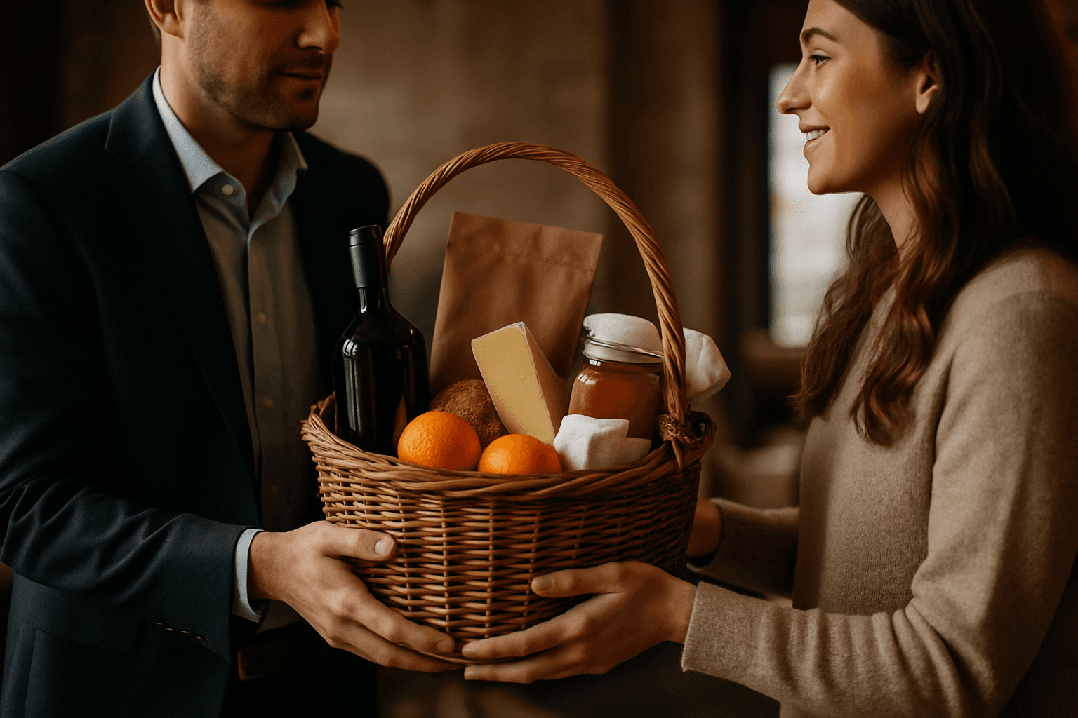 Professional photograph illustrating Jackson Hole gift basket gifting moments — cover image for "12 Jackson Hole Gifting Occasions (And How to Order the Right Basket for Each)" on Jackson Hole Gift Baskets